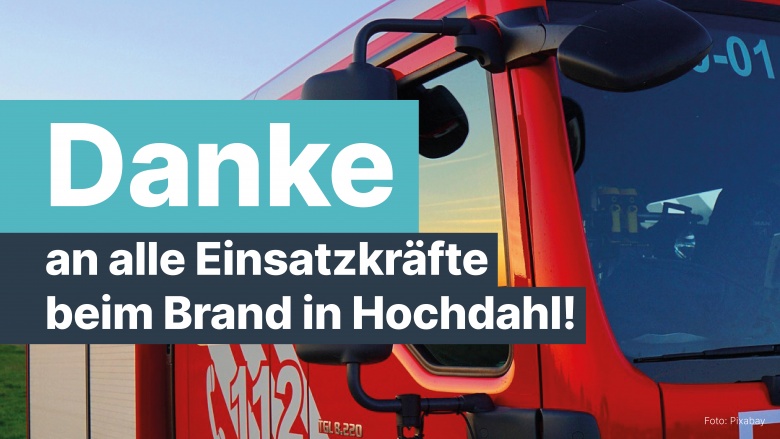 Danke an alle Einsatzkräfte beim Brand in Hochdahl! Danke an alle Einsatzkräfte beim Brand in Hochdahl!
