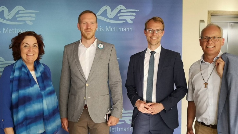 Landtagsabgeordnete des Kreis Mettmanns (v.l.n.r.): Claudia Schlottmann, Jan Heinisch, Christian Untrieser, Martin Sträßer