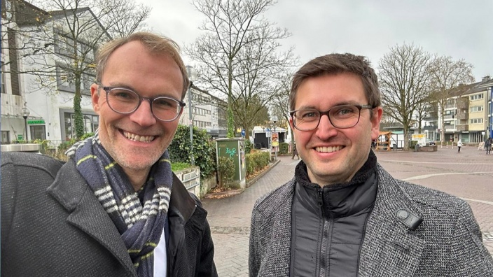 Dr. Christian Untrieser MdL und Vincent Endereß, Bürgermeister von Haan